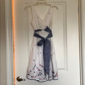 White dress with flowers